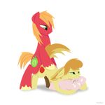 anal anal_penetration animal_genitalia big_macintosh_(mlp) braeburn_(mlp) cousins duo equine friendship_is_magic gay green_eyes horse horsecock hoverrover incest male mammal my_little_pony penetration penis pillow_bite 