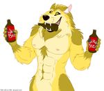  alcohol beer beverage canine kobi_lacroix looking_at_viewer male mammal muscles nipples smile topless were werewolf wolf 