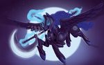  2014 armor axe equine female feral friendship_is_magic horn horse mammal mick-o-maikeru my_little_pony princess_luna_(mlp) solo weapon winged_unicorn wings 