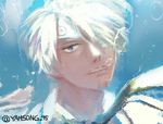  1boy blonde_hair blue_eyes hair_over_one_eye male male_focus one_piece sanji solo underwater yamsong 