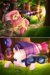  2014 armor black_hair cape crown cute cutie_mark dialog duo english_text equine evehly eyes_closed female feral fluttershy_(mlp) friendship_is_magic fur grey_fur hair hi_res hooves horn king_sombra_(mlp) long_hair male mammal my_little_pony open_mouth pegasus pink_hair rarity_(mlp) red_eyes slit_pupils text unicorn wings yellow_fur 