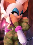  2014 anthro areola bat big_breasts body_writing bodypaint breasts butt camo erect_nipples female huge_breasts mammal nipples nude plantpenetrator rouge_the_bat sega side_boob sonic_(series) thick_thighs voluptuous wide_hips 