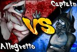  allegreto beanie canine captain crossed_arms dog hands_up hat mammal noiz open_mouth sergal smile snarling vs_screen watermark 