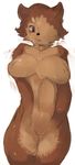  anthro big_breasts breasts bust canine cute female fur looking_at_viewer mammal nude plain_background sindoll 
