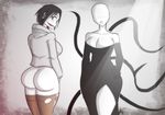  blush clothes dress genderswap huge_ass huge_breast jeff_the_killer slenderman smile tentacle 