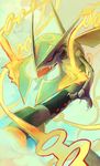  bad_tumblr_id claws commentary dragon english_commentary fangs gen_3_pokemon highres mega_pokemon mega_rayquaza no_humans open_mouth pokemon pokemon_(creature) rayquaza red_eyes signature solo sreido watermark 