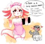  anonymous axolotl bare_shoulders blood blush choker clipboard commentary duplicate english eyelashes furry hat looking_up nosebleed nurse nurse_cap open_mouth original ponytail red_eyes sign sparkle sunglasses tail thighhighs tumblr vika_(yellowfur) white_hair yellowfur zettai_ryouiki 