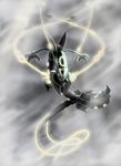  cloudy cloudy_sky fog glowing lightning mega_pokemon mega_rayquaza pokemon pokemon_(game) pokemon_oras rayquaza shadow summersketch 