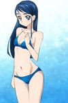  bikini blue_eyes blue_hair long_hair manji_(tenketsu) minazuki_karen precure standing swimsuit yes!_precure_5 