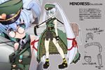  breasts character_name claymore_(mine) explosive fingerless_gloves glasses gloves hat heart long_hair looking_at_viewer medal medium_breasts mindress_(t.a.k.) mine_(weapon) multiple_views original shoes spiked_shoes spikes t.a.k. translation_request twintails very_long_hair 