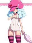  bad_id bad_pixiv_id bikini blue_eyes blue_hair blush breasts happinesscharge_precure! hat hosshiwa light_blue_hair long_hair looking_at_viewer mogiki_hayami one-piece_swimsuit open_mouth pink_hat precure school_swimsuit small_breasts solo sweatdrop swimsuit white_school_swimsuit white_swimsuit 