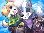  animal_crossing duo isabelle_(animal_crossing) nintendo star_fox super_smash_bros the-chu video_games wolf_o&#039;donnell 