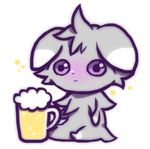  alcohol blush drunk espurr pokemon purple_eyes ranyui_(yupipipi) solo 