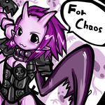  black_eyes chaos_(warhammer) claws horns lowres orange9714 pointy_ears purple_hair purple_skin slaanesh warhammer_40k 