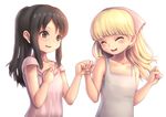  2girls bandanna blonde_hair freckles genderswap hand_holding moda multiple_girls one_piece portgas_d_ace smile yumiyokiak 