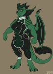  anthro bulge clothed clothing dbd dragon horn intersex looking_at_viewer muscular muscular_dickgirl muscular_intersex nipple_bulge solo standing wings 