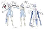  ahoge arc_system_works blazblue bodysuit concept_art eyepatch nu-13 official_art silver_hair v-13 