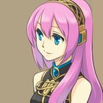  bad_id bad_pixiv_id blue_eyes face headphones long_hair lowres megurine_luka minoa_(lastswallow) pink_hair smile solo vocaloid 