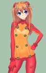  bad_id bad_pixiv_id bodysuit evangelion:_2.0_you_can_(not)_advance hand_on_hip highres kou_(garakuta_teikoku) long_hair multicolored multicolored_bodysuit multicolored_clothes navel neon_genesis_evangelion orange_bodysuit orange_hair plugsuit rebuild_of_evangelion red_bodysuit shikinami_asuka_langley simple_background solo souryuu_asuka_langley test_plugsuit twintails 