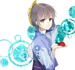  bad_id bad_pixiv_id blue_kimono coin_purse fan grey_eyes grey_hair japanese_clothes kimono mask nagato_yuki purple_eyes purple_hair sasamori_tomoe short_hair solo suzumiya_haruhi_no_yuuutsu yukata 