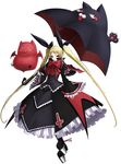  :3 :p animal_themed_umbrella bat bat_wings black_umbrella blazblue blazblue:_calamity_trigger blonde_hair blush_stickers bow bowtie cat claws cross fangs flying frills gii gothic_lolita hair_ribbon heel-less_platform_footwear lolita_fashion long_hair mori_toshimichi nago o_o official_art parasol paws platform_footwear rachel_alucard red_bow red_eyes red_skin red_wings ribbon shoes simple_background skirt standing tongue tongue_out twintails umbrella vampire very_long_hair wings 