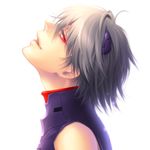  kayu male_focus nagisa_kaworu neon_genesis_evangelion plugsuit red_eyes silver_hair solo 