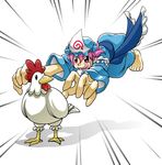  bird chicken h.dupp_(nama_aakiruu) hat pink_hair saigyouji_yuyuko short_hair simple_background touhou triangular_headpiece 