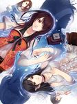  black_hair brown_eyes brown_hair camera fatal_frame fatal_frame_5 flower hair_flower hair_ornament hinasaki_miku hinasaki_miu kllsiren kozukata_yuuri kurosawa_hisoka kurosawa_ouse md5_mismatch multiple_girls partially_submerged 