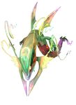  dragon floating glowing highres kogeyasai mega_pokemon mega_rayquaza no_humans pokemon pokemon_(creature) rayquaza simple_background solo tail white_background yellow_eyes 