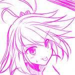  artist_request cosmic_break nude ponytail sketch solo tongue tongue_out winberrl 