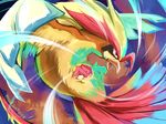  beak bird claws feathered_wings feathers flying gen_1_pokemon mega_pidgeot mega_pokemon modantoire no_humans pidgeot pokemon pokemon_(creature) red_eyes signature solo wings 