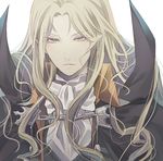  alucard_(castlevania) blonde_hair cape castlevania cravat kariya_(mizore) male_focus pointy_ears solo yellow_eyes 