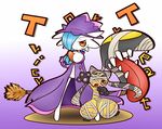  alternate_color alternate_costume animal_ears bandage black_hair blue_hair breasts cleavage concave gardevoir halloween hat large_breasts mawile mismagius_(cosplay) nintendo no_humans orange_eyes pokemon red_eyes shiny_pokemon witch_hat 