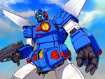  artist_request cloud clouds gun highres mecha sentou_mecha_xabungle sky weapon xabungle_(mecha) 