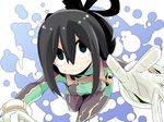  asui_tsuyu black_eyes black_hair bodysuit boku_no_hero_academia gloves green_bodysuit hair_rings long_hair sutores741 