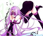  ass blindfold boots breasts facial_mark fate/stay_night fate_(series) h311cat large_breasts long_hair purple_eyes purple_hair rider solo standing standing_on_one_leg thigh_boots thighhighs top-down_bottom-up very_long_hair 