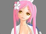  1girl demon_wings ebola-chan hat kitsune_elly long_hair nurse nurse_cap pale_skin personification pink_hair wings 