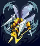  bad_id bad_pixiv_id beedrill flapping gen_1_pokemon highres insect_wings mega_beedrill mega_pokemon multiple_arms multiple_wings no_humans pokemon pokemon_(creature) red_eyes solo stinger wings yuta_agc 