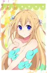  amagi_brilliant_park bad_id bad_pixiv_id blonde_hair blue_eyes breasts censored hair_ribbon long_hair looking_at_viewer medium_breasts parted_lips ribbon solo sylphy_(amaburi) yukichi_(eikichi) 