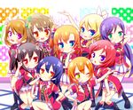  \m/ aikatsu! aikatsu!_(series) aqua_eyes arm_behind_head arm_up ayase_eli bad_id bad_pixiv_id black_hair blonde_hair blue_eyes blue_hair bokura_no_live_kimi_to_no_life boots braid brown_hair grin hair_ornament hair_ribbon hand_on_hip headset hoshizora_rin koizumi_hanayo kousaka_honoka long_hair looking_at_viewer love_live! love_live!_school_idol_project minami_kotori multiple_girls nishikino_maki one_eye_closed one_side_up open_mouth orange_hair outstretched_arm pink_eyes pointing pointing_up ponytail purple_eyes red_hair ribbon shinekalta short_hair single_braid skirt smile smirk sonoda_umi toujou_nozomi twin_braids yazawa_nico yellow_eyes 