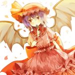  bad_id bad_nicoseiga_id bat_wings blue_hair choco_ice fork fork_in_mouth hat hat_ribbon looking_away red_eyes remilia_scarlet ribbon ribbon_trim short_hair skirt solo touhou wings wrist_cuffs 