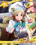  :p food gloves grey_hair handa_roko hat idolmaster idolmaster_million_live! official_art smile tongue tongue_out twintails yellow_eyes 