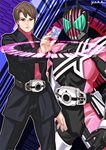  bad_id bad_pixiv_id belt card henshin holding holding_card kadoya_tsukasa kamen_rider kamen_rider_dcd kamen_rider_decade male_focus yonezawa_mao 