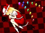  akai_ronii bad_id bad_pixiv_id blonde_hair character_doll doll flandre_scarlet hat kirisame_marisa one_side_up ponytail short_hair sleeping socks solo touhou wings 