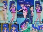  blue_hair china_dress chinese_clothes collage dress legs long_hair miniskirt ranma_1/2 screencap shampoo shampoo_(ranma_1/2) short_dress skirt 