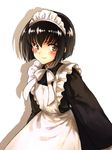  apron black_hair blush bob_cut maid maid_headdress shirley_(manga) shirley_medison short_hair smile solo tanisi_(hosimade) 