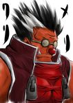  arc_system_works black_hair blazblue blazblue:_calamity_trigger fang furoaki glasses iron_tagar iron_tager pixiv_thumbnail red_nose resized short_hair takei_junko 