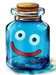  bubble cork creature dragon_quest glass jar matsuda_suzuri no_humans slime slime_(dragon_quest) smile 