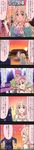  5koma character_name cinderella_girls_gekijou colorized comic flower hair_flower hair_ornament hat highres idolmaster idolmaster_cinderella_girls long_hair long_image official_art pink_hair producer_(idolmaster) saionji_kotoka tall_image translated twintails yellow_eyes 