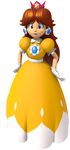  blue_eyes brown_hair crown dress earrings gloves jewelry lips mario_party official_art princess_daisy super_mario_bros. super_mario_land 